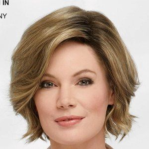 Justina WhisperLite Wig by Paula Young A0069 08/12A#6 Rooted Peacan Delight